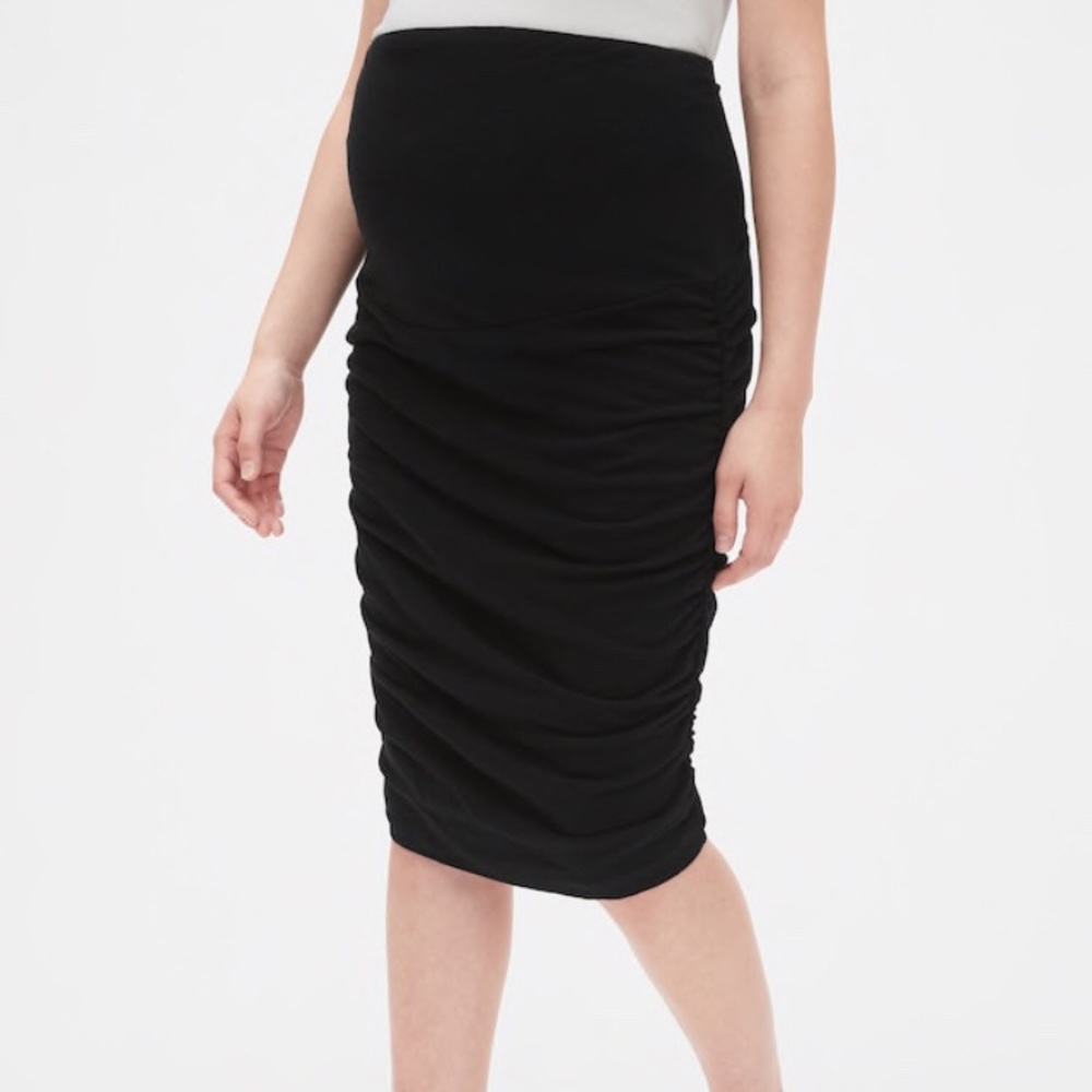 Maternity rushed pencil skirt